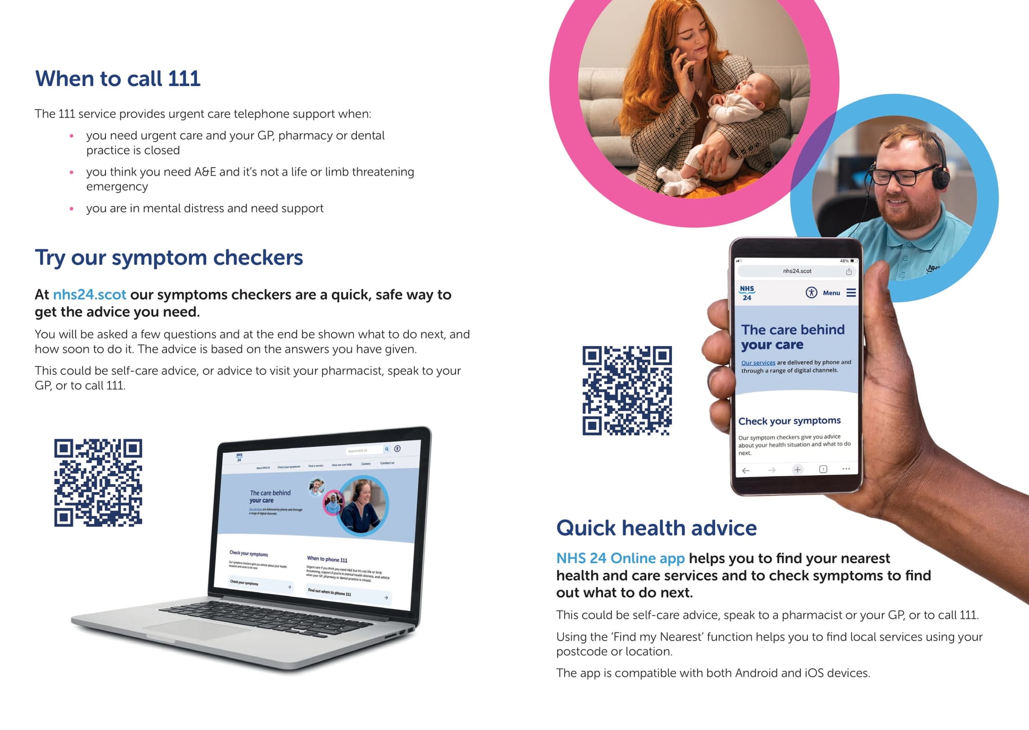 NHS 24. Caring For Someone Leaflet.