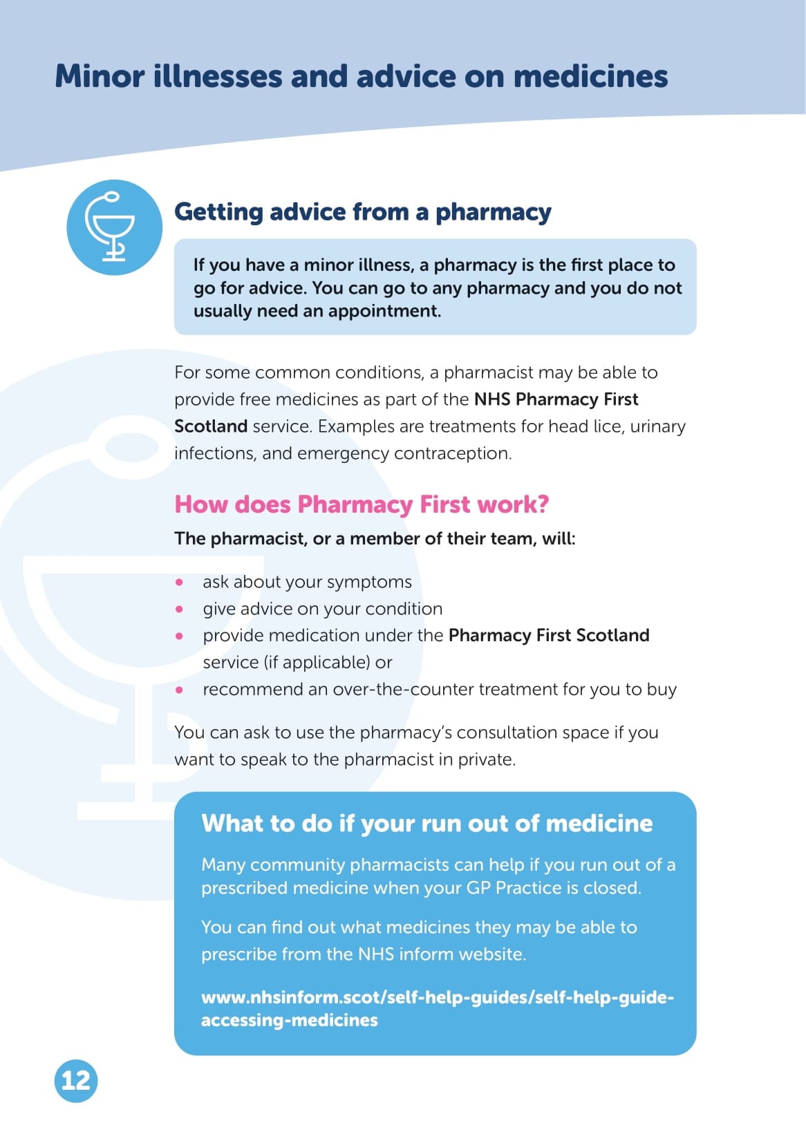 NHS 24. A Guide to our Services. Minor illness.