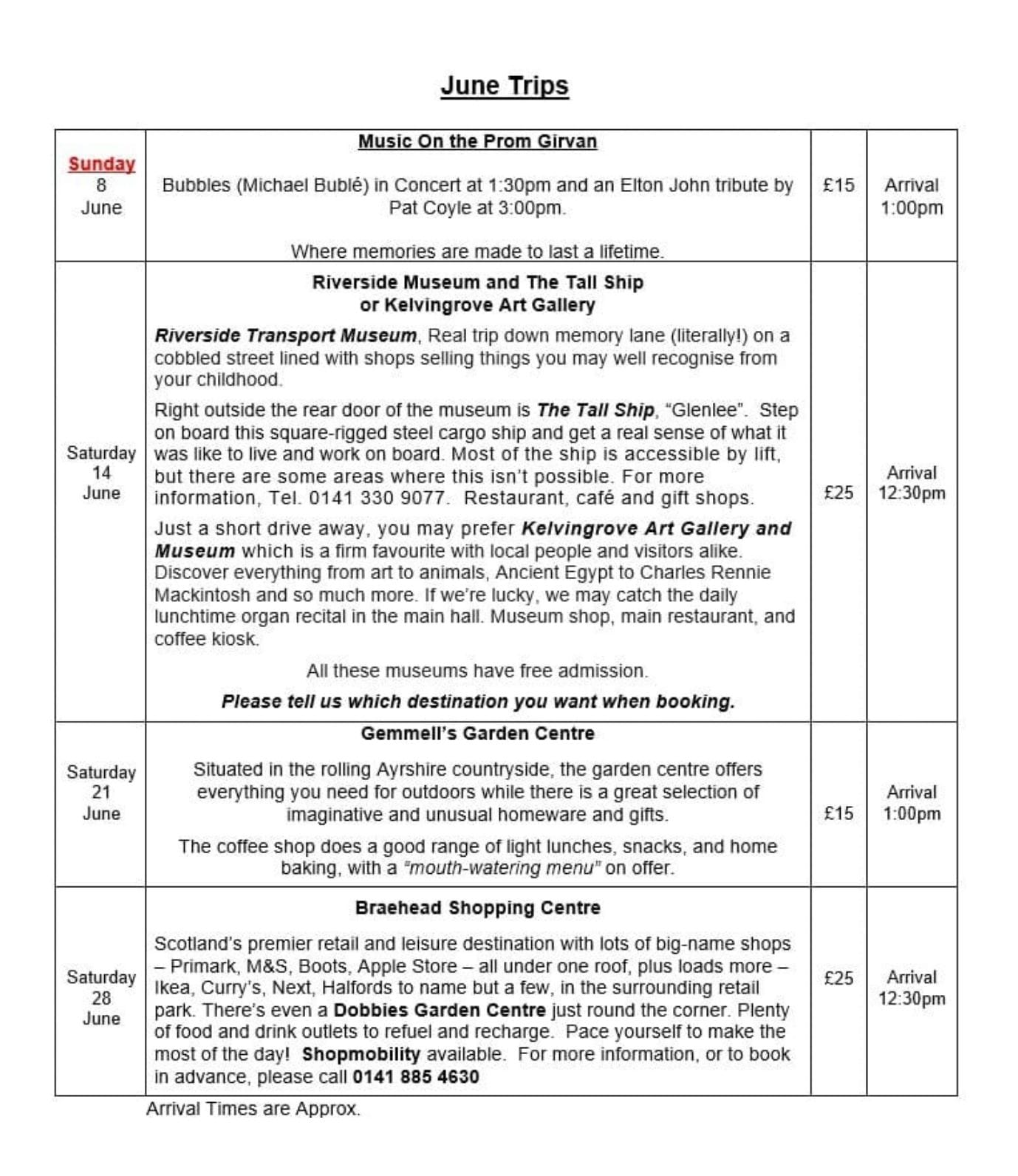 SACT Our and About Trips June 2025