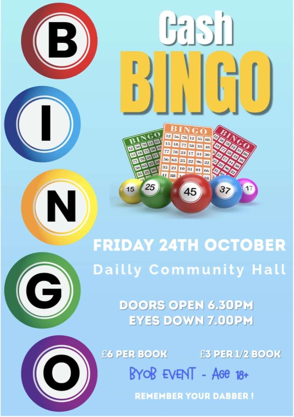 Friday Night Bingo: Cash Prizes & Community Fun October 24th 2025