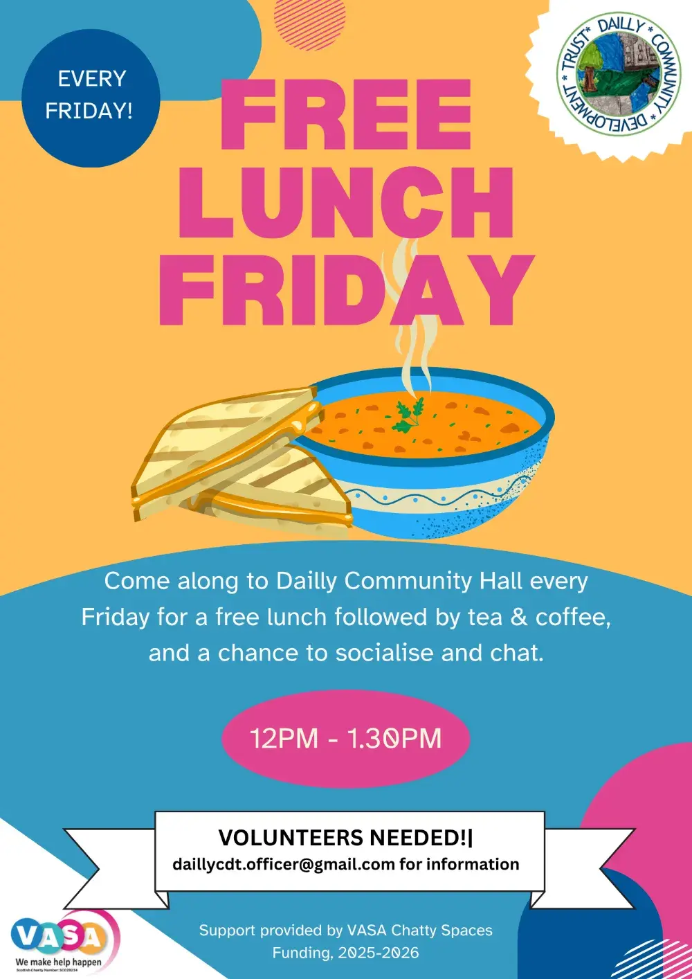 Free Lunch Friday Dailly, Promotional Flyer