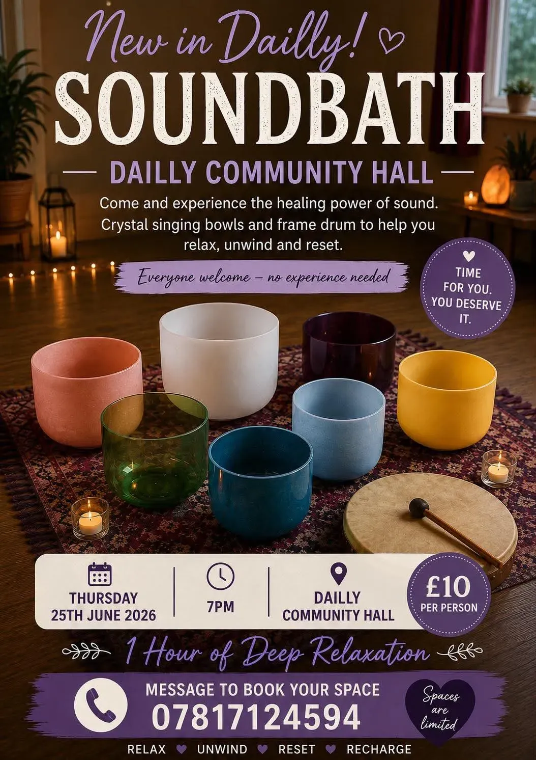 Soundbath in Dailly, promotional flyer.