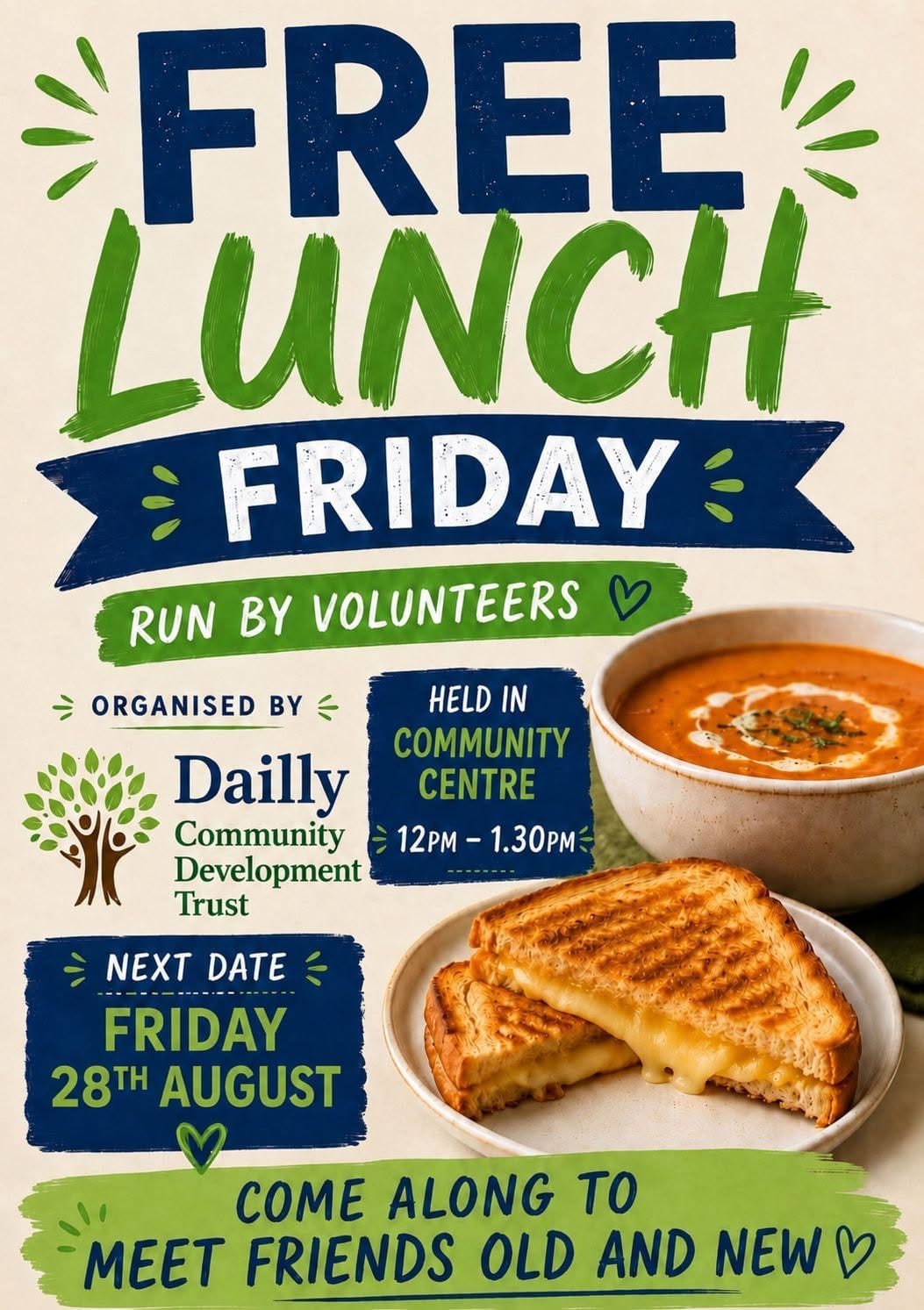 Free Lunch Friday 28th August 2026 Flyer