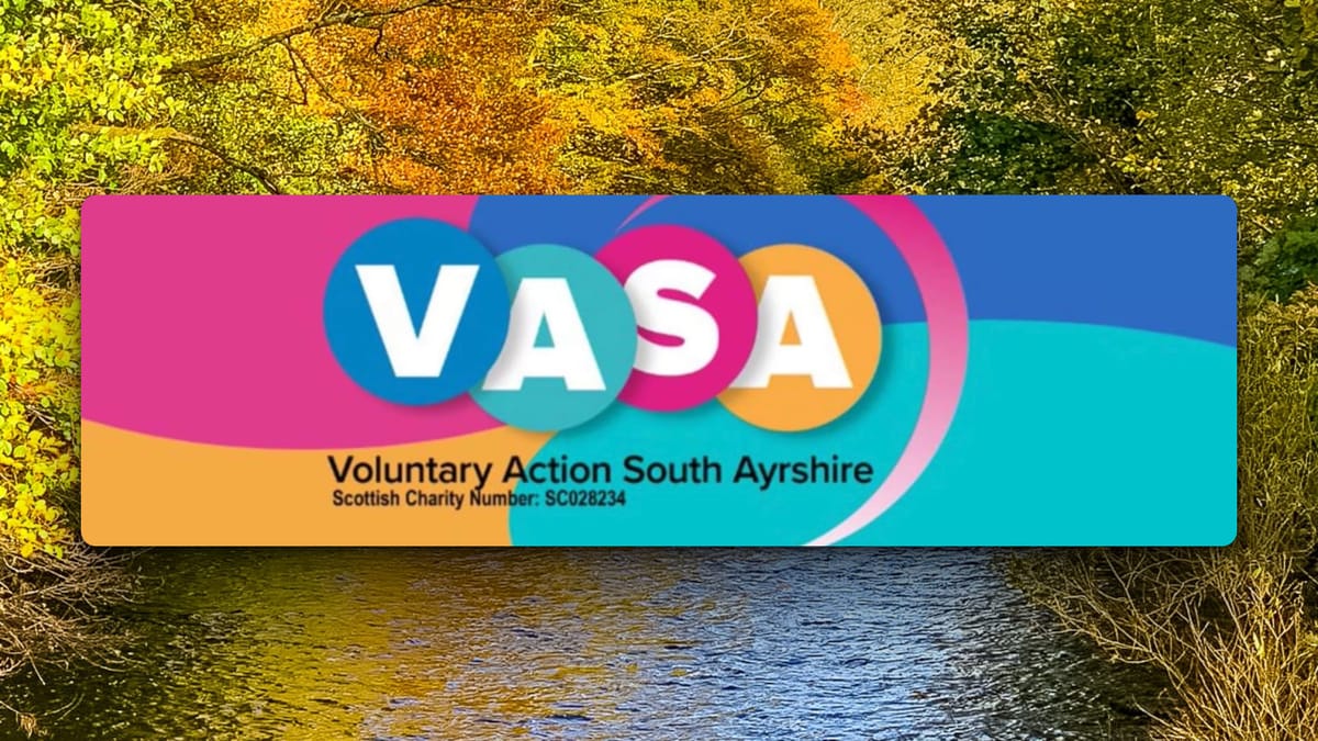 Vasa Newsletter logo with River Girvan backdrop.