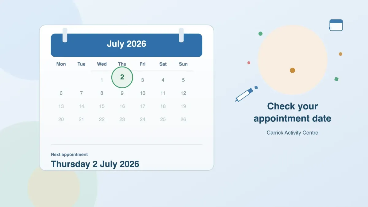 Carrick Activity Centre July Vaccinations Date Correction creative.