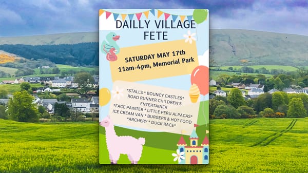 Flyer promoting Dailly Village Fete.