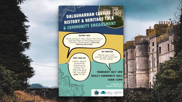 Dalquharran Castles History And Heritage 3rd July 2025 Talk Flyer