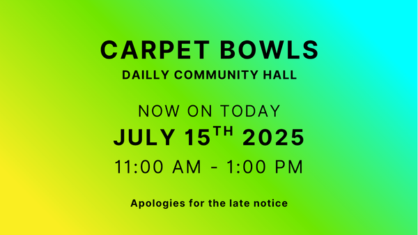 Dailly Community Bowls Date Change